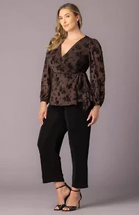 Women's Plus Alissa Long Sleeve Wrap Top