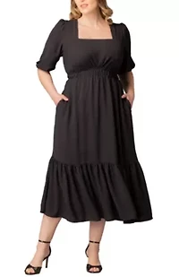 Women's Plus Bailey Square Neck Maxi Dress
