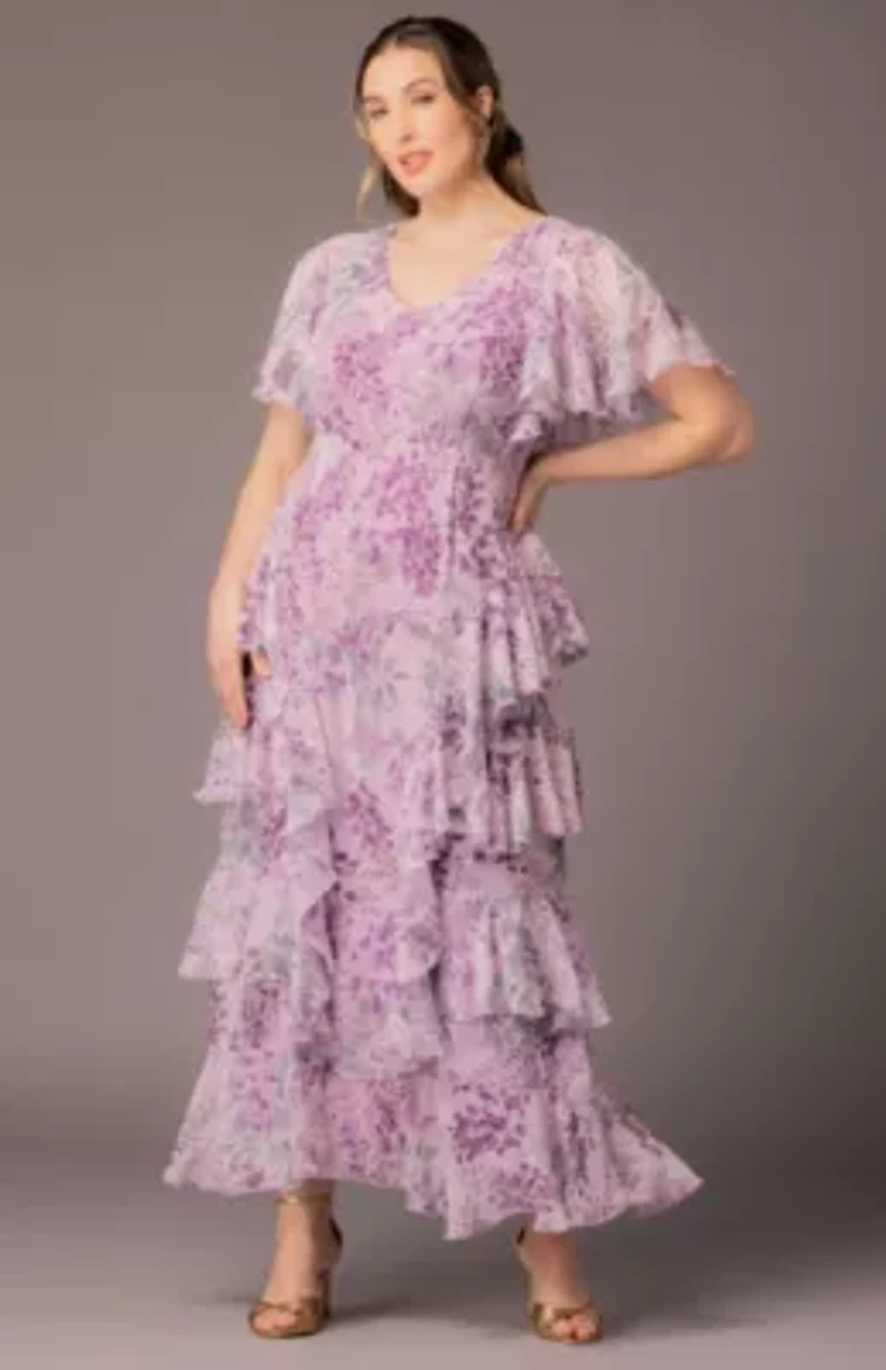 Women's Plus Tour de Flounce Evening Gown