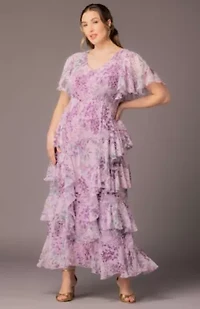Women's Plus Tour de Flounce Evening Gown