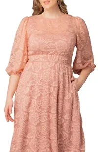 Women's Plus Hepburn Lace Cocktail Dress