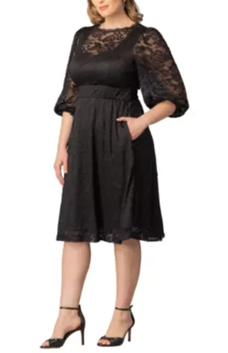 Women's Plus Hepburn Lace Cocktail Dress