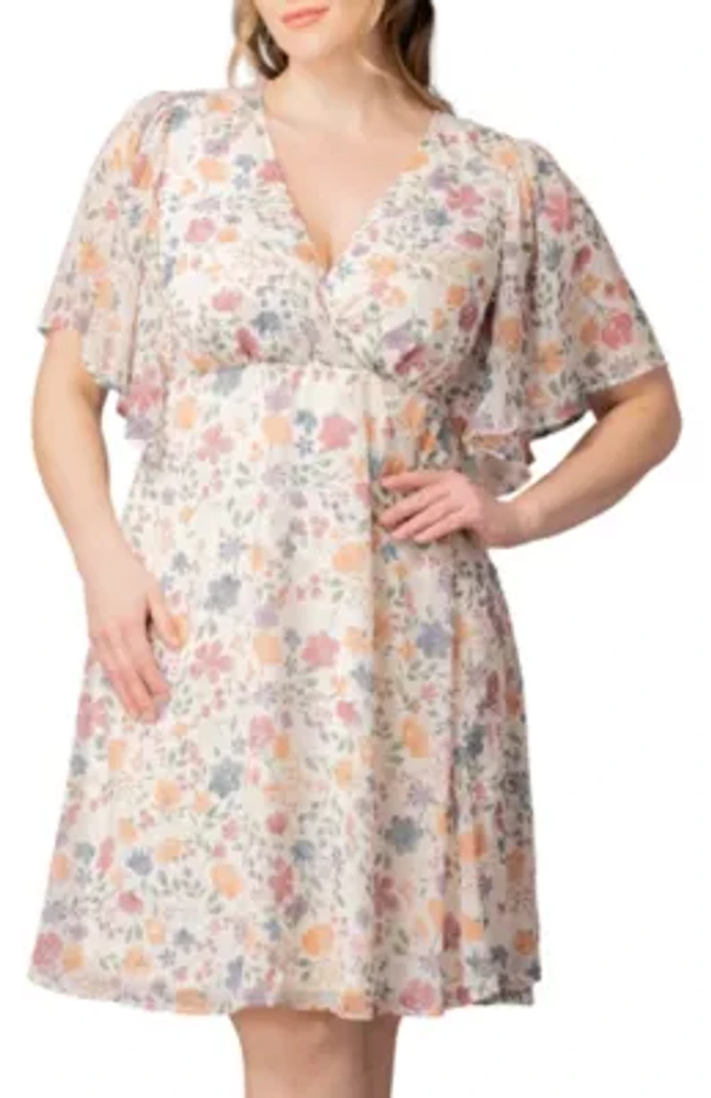 Women's Plus Florence Flutter Sleeve Dress