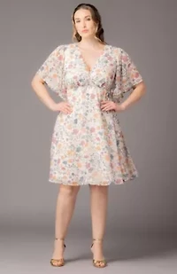 Women's Plus Florence Flutter Sleeve Dress