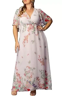 Women's Plus Catalina Border Print Gown