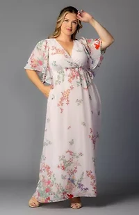 Women's Plus Catalina Border Print Gown