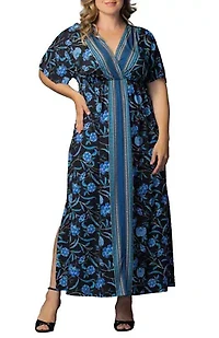 Women's Plus Wanderlust Border Print Maxi Dress