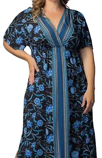Women's Plus Wanderlust Border Print Maxi Dress