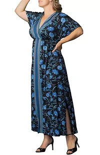 Women's Plus Wanderlust Border Print Maxi Dress