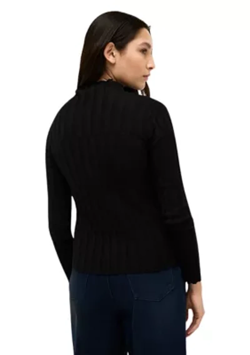Women's Ribbed Mock Neck Sweater