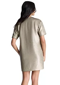 Women's Short Sleeve Sequin Dress