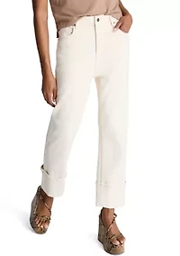 Women's Cuffed Straight Leg Trousers