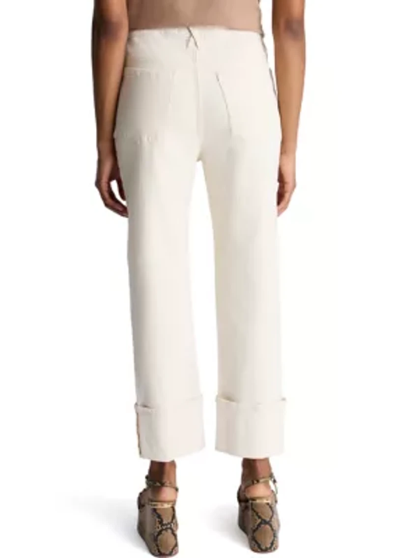 Women's Cuffed Straight Leg Trousers
