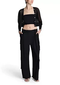 Women's Long Sleeve Button Front Cardigan