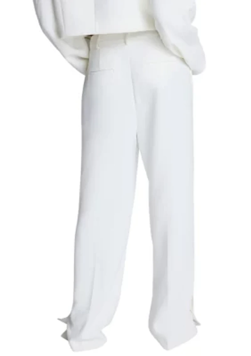 Women's Side Button Wide Leg Pants