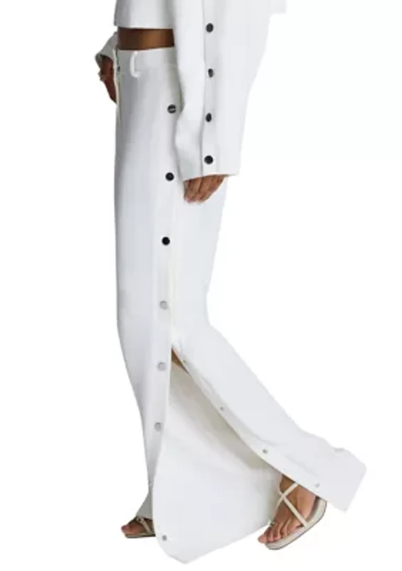 Women's Side Button Wide Leg Pants