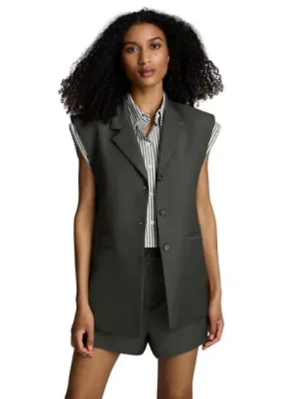 Women's Sleeveless Notch Collar Vest