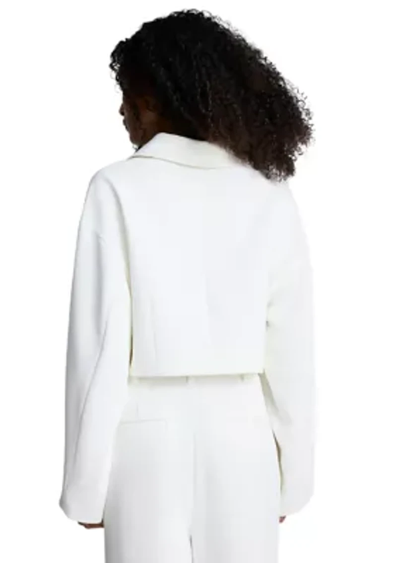 Women's Button Long Sleeve Zip Front Jacket