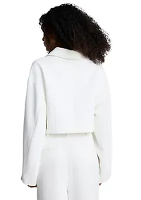 Women's Button Long Sleeve Zip Front Jacket