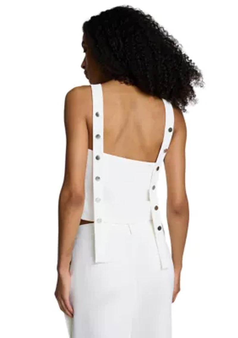 Women's Button Strap Bustier Tank Top