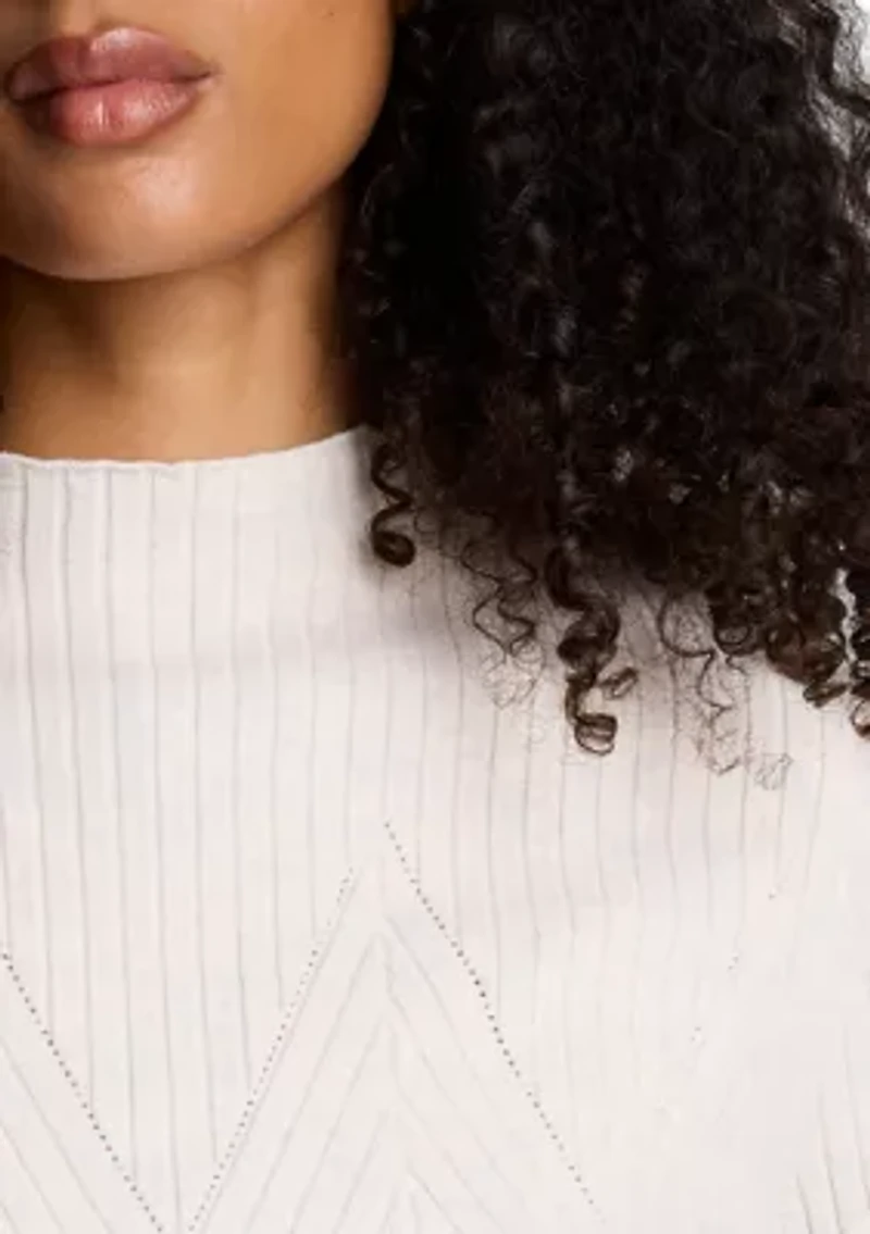 Women's Ribbed Mock Neck Sweater