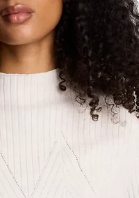 Women's Ribbed Mock Neck Sweater