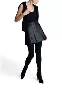 Women's Pleated Vegan Leather Skirt