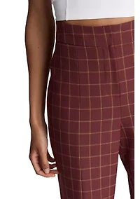 Women's Plaid Slit Leg Pants