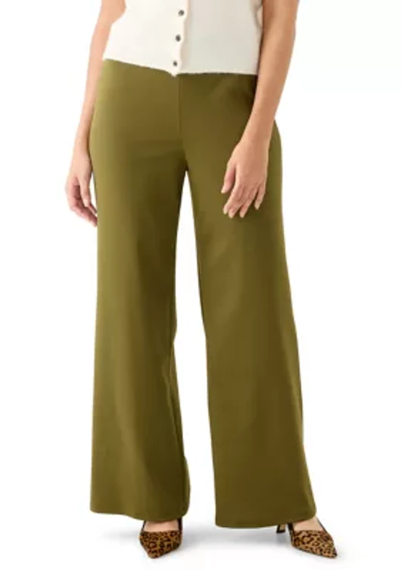 Women's Wide Leg Brush Scuba Pants