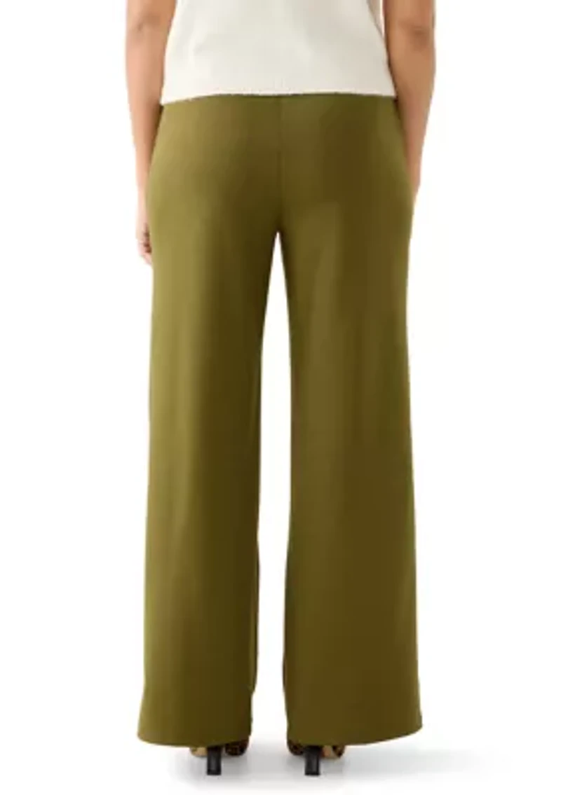 Women's Wide Leg Brush Scuba Pants