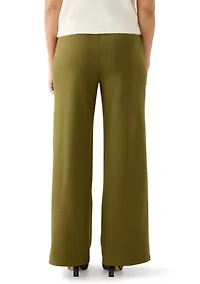 Women's Wide Leg Brush Scuba Pants