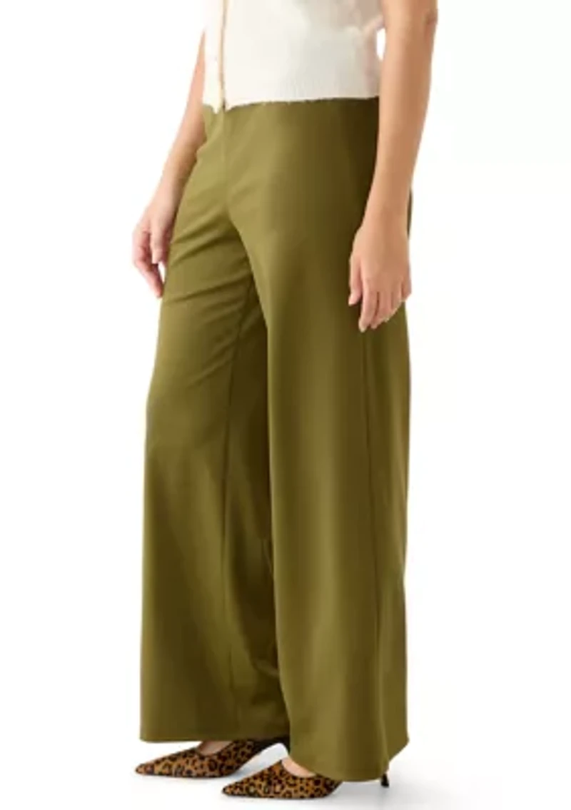 Women's Wide Leg Brush Scuba Pants