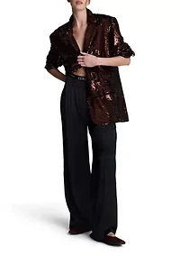 Women's Notch Collar Sequin Blazer