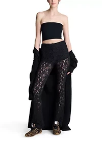 Women's Sheer Lace Flare Pants