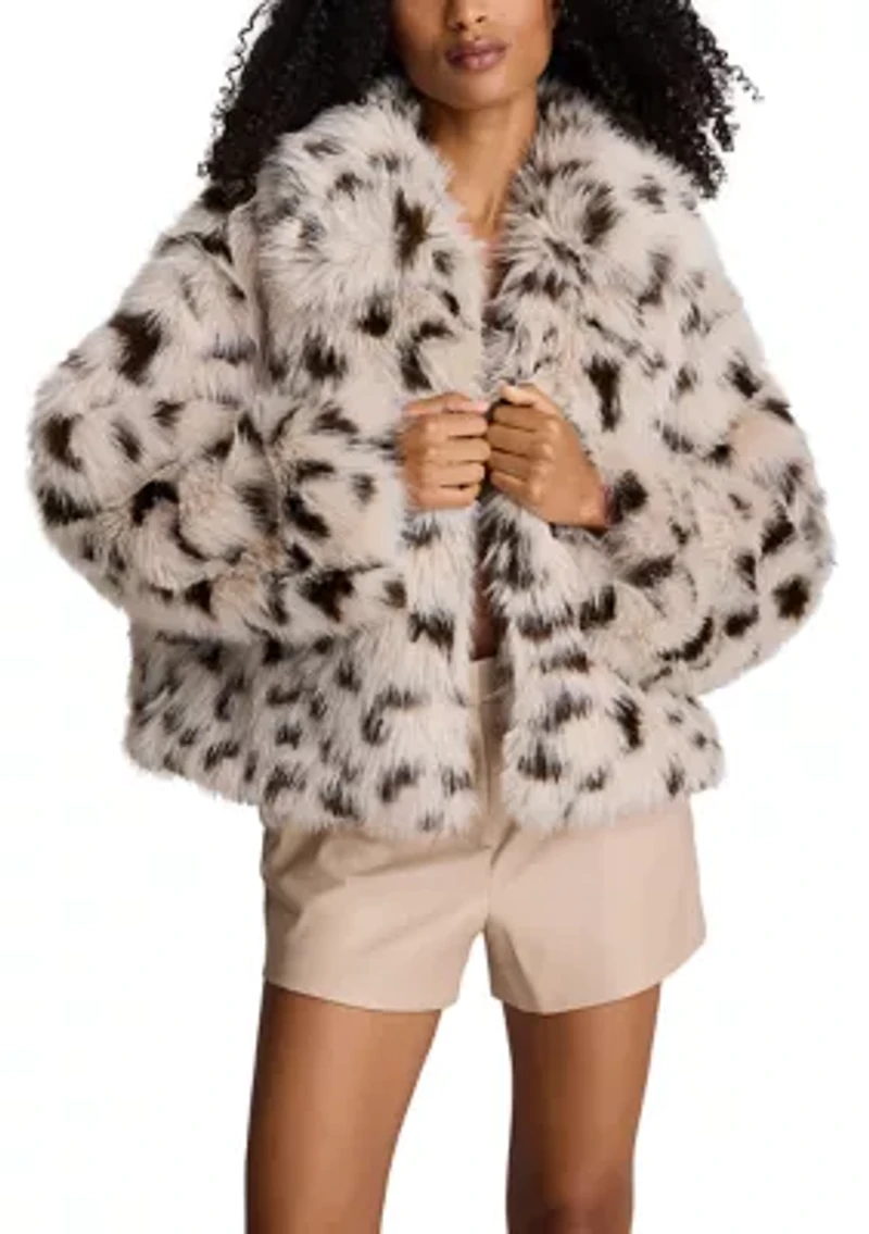 Women's Cropped Faux Fur Coat