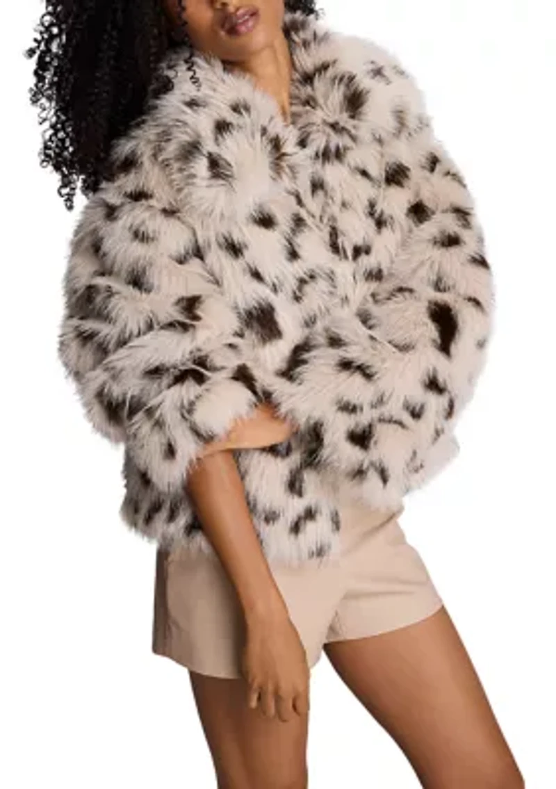 Women's Cropped Faux Fur Coat