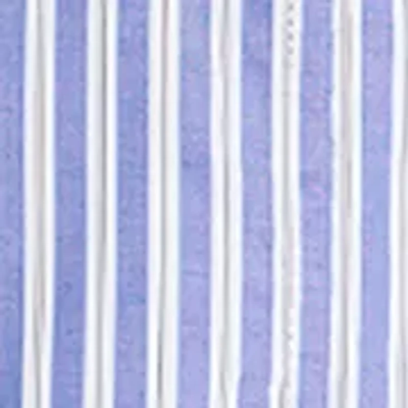 Women's Long Sleeve Funnel Neck Stripe Anorak