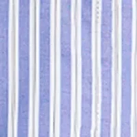 Women's Long Sleeve Funnel Neck Stripe Anorak