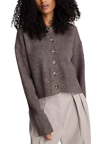 Women's Long Sleeve Crew Neck Easy Card Sweater