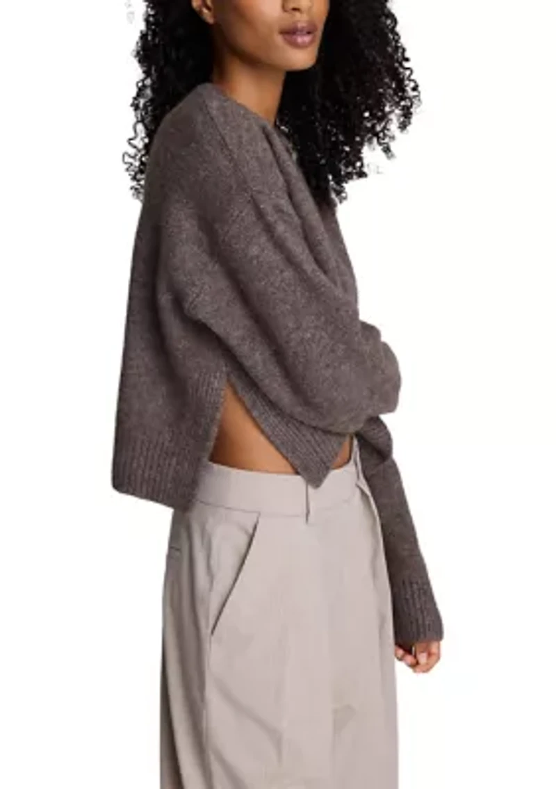 Women's Long Sleeve Crew Neck Easy Card Sweater