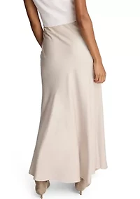Women's PO Satin Maxi Skirt