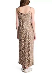 Women's Cowl Neck Side Slip Dress