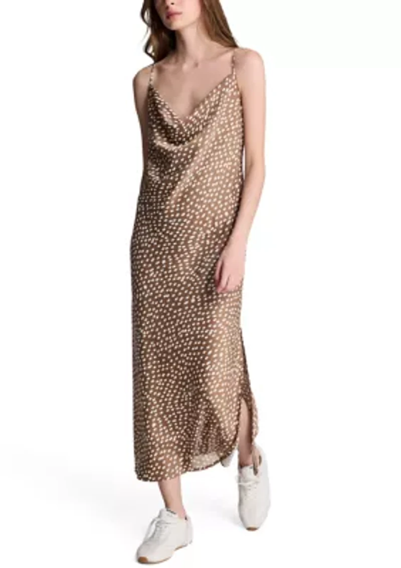 Women's Cowl Neck Side Slip Dress