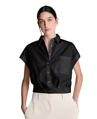 Women's Cropped Short Sleeve Shirt
