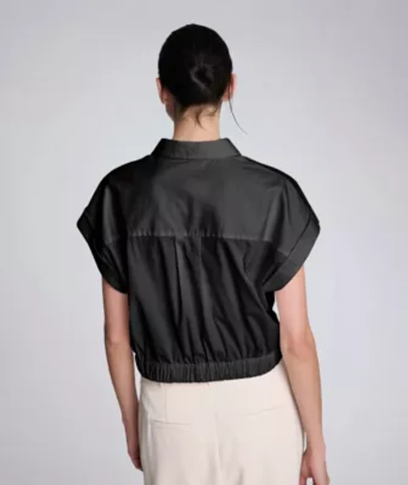 Women's Cropped Short Sleeve Shirt