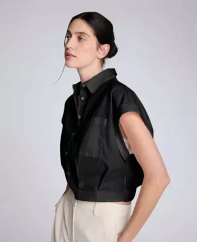 Women's Cropped Short Sleeve Shirt