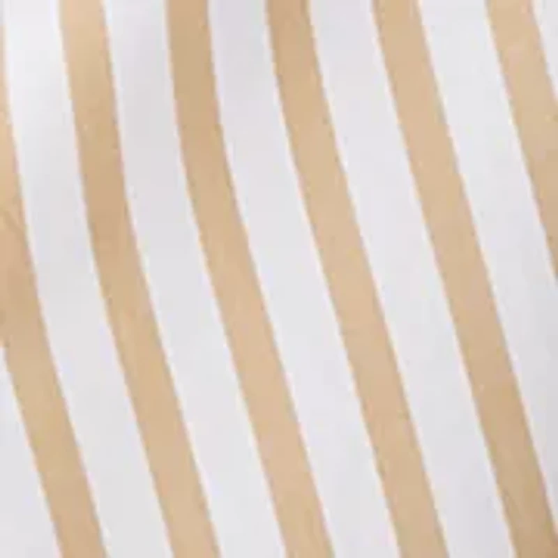 Women's Cropped Button Front Striped Shirt