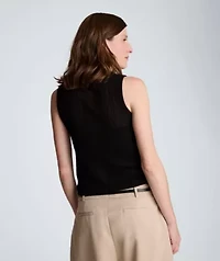 Women's Sleeveless Button Front Sweater Vest