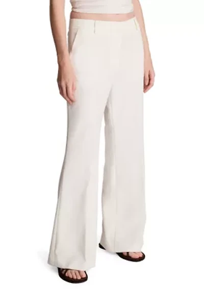 Women's Fly Front Mid Rise Flare Pants