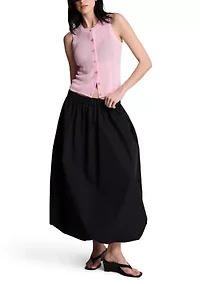 Women's Pull On Bubble Maxi Skirt